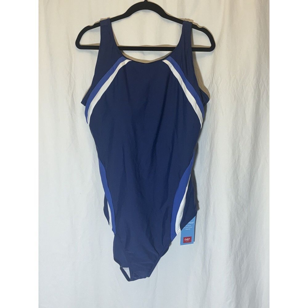 Cotton Traders NWT‎ Women's Navy Blue Swimsuit Size 22W W19